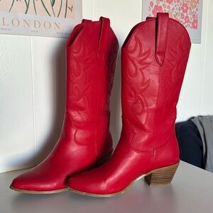 Red Cowboy Boots